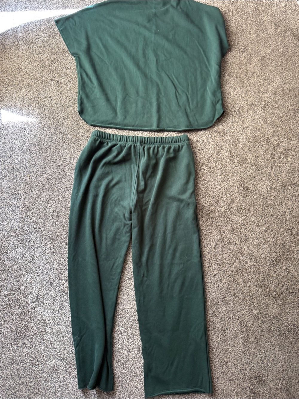 Lounge set- by Source Unknown -Dark Green Track Joggers with Drawstring Waist - Picture 6 of 6
